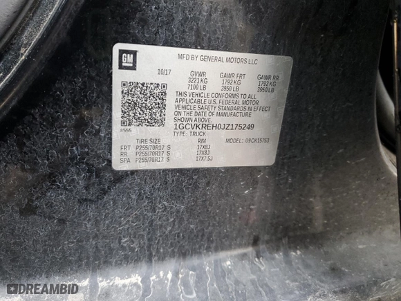 2018 Chevrolet Silverado 1500 LT with VIN 1GCVKREH0JZ175249, listed as a Copart auction lot 88980775 with 65,417 mi miles and Salvage Title. Bid and sale history available at carsss.com. Image 14.