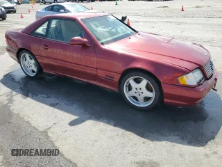 2001 Mercedes-Benz SL 500 with VIN WDBFA68F51F197134, listed as a Copart auction lot 55603755 with 115,826 mi miles and Salvage title. Bid and sale history available at DreamBid. Image 4.