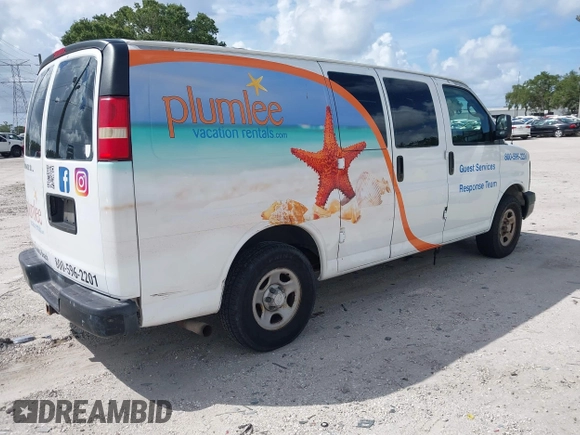 2008 Chevrolet Express Cargo with VIN 1GCFG15X281157746, listed as a IAAI auction lot 42604808 with 127,477 mi miles and . Bid and sale history available at DreamBid. Image 4.