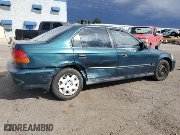 1998 Honda Civic LX with VIN 1HGEJ6673WL011044, listed as a Copart auction lot 69287544 with 172,822 mi miles and Salvage Title. Bid and sale history available at carsss.com. Image 3.