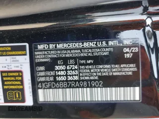 2024 Mercedes-Benz GLE 53 AMG with VIN 4JGFD6BB7RA981902, listed as a Copart auction lot 54250745 with 50,621 mi miles and Salvage title. Bid and sale history available at DreamBid. Image 13.