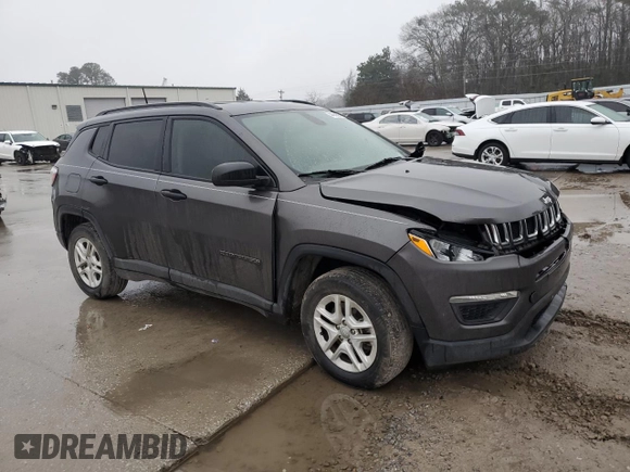2018 Jeep Compass Sport with VIN 3C4NJCABXJT204510, listed as a Copart auction lot 44560695 with 100,927 mi miles and Salvage Title. Bid and sale history available at carsss.com. Image 4.