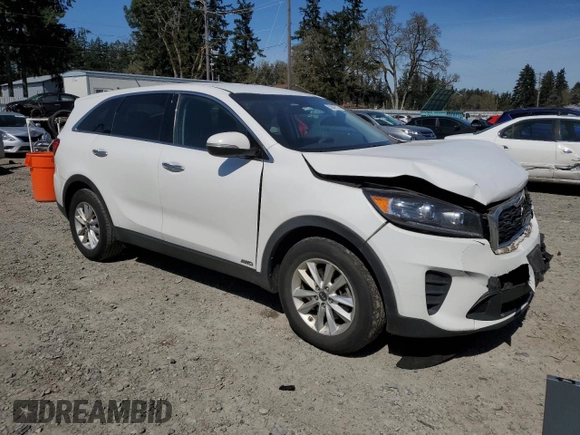 2019 Kia Sorento LX V6 with VIN 5XYPGDA52KG471088, listed as a Copart auction lot 52947275 with 95,327 mi miles and Salvage Title. Bid and sale history available at carsss.com. Image 4.