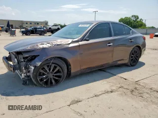 2017 Infiniti Q50 Premium with VIN JN1EV7AP7HM739109, listed as a Copart auction lot 59204345 with 62,480 mi miles and Salvage title. Bid and sale history available at DreamBid. Image 1.