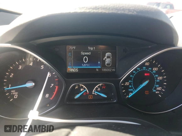 2016 Ford Escape Titanium with VIN 1FMCU9J98GUA77653, listed as a Copart auction lot 49594515 with 186,002 mi miles and Salvage Title. Bid and sale history available at DreamBid. Image 9.