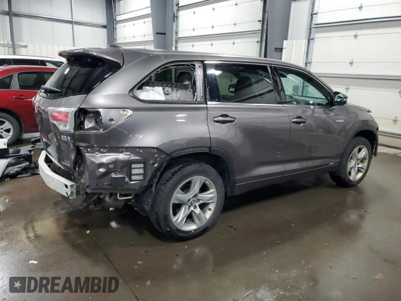 2016 Toyota Highlander Hybrid Limited with VIN 5TDDCRFH5GS018091, listed as a Copart auction lot 55477404 with 101,480 mi miles and Salvage Title. Bid and sale history available at carsss.com. Image 3.