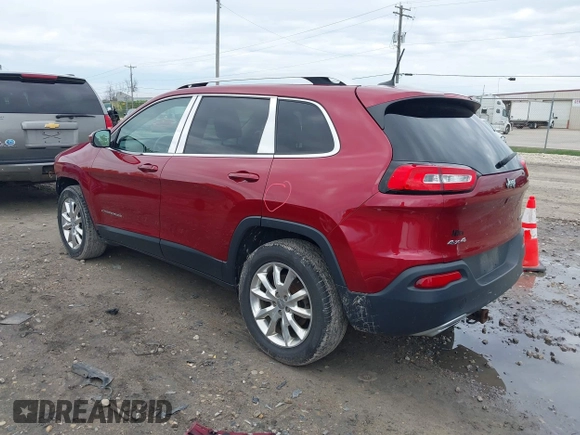 2016 Jeep Cherokee Limited with VIN 1C4PJMDS4GW263260, listed as a IAAI auction lot 42380811 with 187,529 mi miles and . Bid and sale history available at DreamBid. Image 3.
