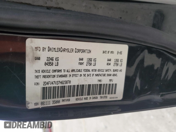2007 Dodge Magnum z VIN 2D4FV47V37H623870, wystawiony jako Copart lot #87677845 z przebiegiem 173 491 mil mil oraz Szkoda całkowita • Salvage title. Historia ofert i sprzedaży dostępna na DreamBid. Obrazek 13.
