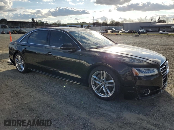 2016 Audi A8 Sport with VIN WAU43AFD3GN010024, listed as a Copart auction lot 47656285 with 88,264 mi miles and Salvage title. Bid and sale history available at DreamBid. Image 4.