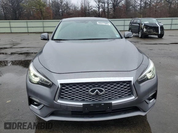 2023 Infiniti Q50 Luxe with VIN JN1EV7BR6PM541314, listed as a Copart auction lot 49377505 with 23,601 mi miles and Salvage title. Bid and sale history available at DreamBid. Image 5.
