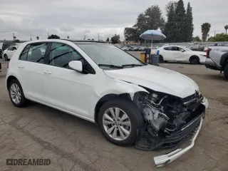 2020 Volkswagen Golf TSI with VIN 3VWG57AU1LM009105, listed as a Copart auction lot 53172025 with 46,782 mi miles and Salvage Title. Bid and sale history available at carsss.com. Image 4.