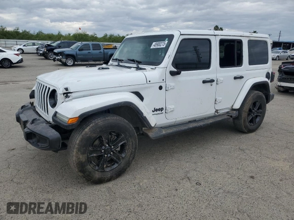 2020 Jeep Wrangler Unlimited Sahara with VIN 1C4HJXEN6LW254035, listed as a Copart auction lot 48900275 with 69,368 mi miles and Salvage Title. Bid and sale history available at carsss.com. Image 1.