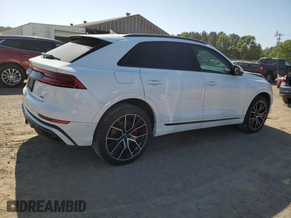 2019 Audi Q8 Prestige with VIN WA1FVAF17KD039031, listed as a Copart auction lot 52422685 with 62,099 mi miles and Salvage title. Bid and sale history available at DreamBid. Image 3.