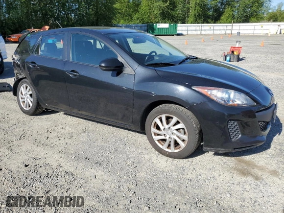 2012 Mazda 3 i Touring with VIN JM1BL1L8XC1628217, listed as a Copart auction lot 58494425 with 62,727 mi miles and Salvage title. Bid and sale history available at DreamBid. Image 4.