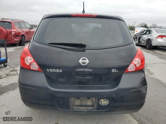 2008 Nissan Versa 1.8 SL with VIN 3N1BC13E28L393563, listed as a Copart auction lot 51127375 with 174,399 mi miles and Salvage Title. Bid and sale history available at carsss.com. Image 6.