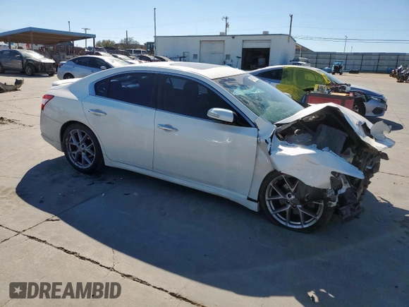 2011 Nissan Maxima SV with VIN 1N4AA5APXBC855595, listed as a Copart auction lot 49294615 with Not Provided miles and Salvage Title. Bid and sale history available at DreamBid. Image 4.