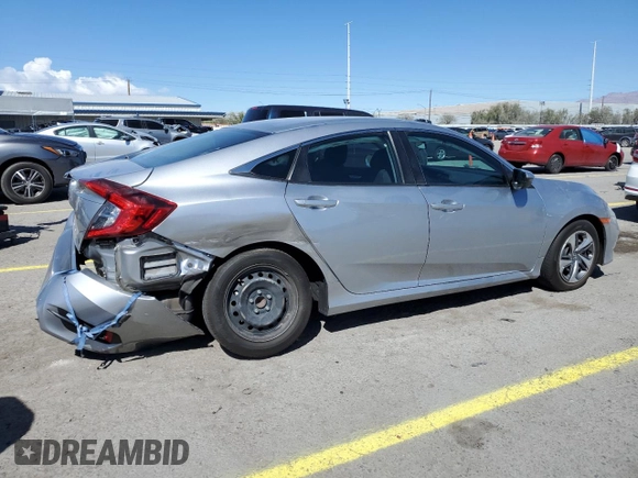 2019 Honda Civic LX with VIN 2HGFC2F66KH548402, listed as a Copart auction lot 51483625 with 70,762 mi miles and Salvage Title. Bid and sale history available at DreamBid. Image 3.