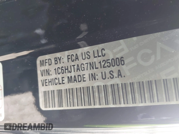 2022 Jeep Gladiator Texas Trail with VIN 1C6HJTAG7NL125006, listed as a IAAI auction lot 42288180 with 96,694 mi miles and . Bid and sale history available at DreamBid. Image 9.