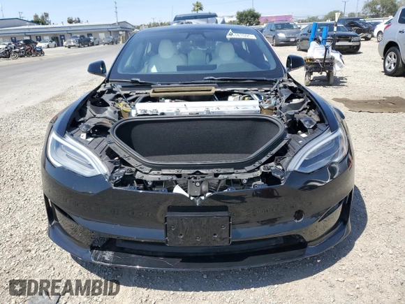 2022 Tesla Model S Plaid with VIN 5YJSA1E69NF460808, listed as a Copart auction lot 55181095 with 12,836 mi miles and Salvage Title. Bid and sale history available at DreamBid. Image 5.