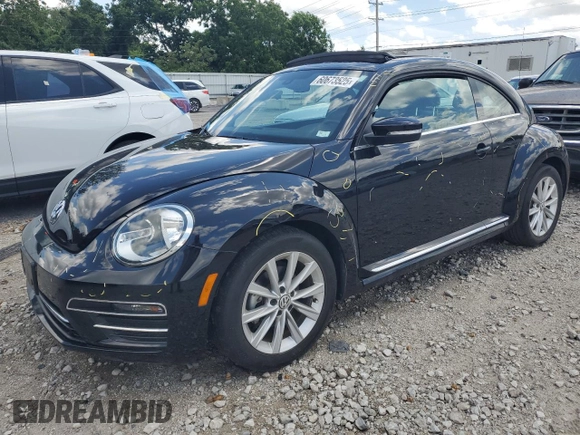 2019 Volkswagen Beetle SE with VIN 3VWJD7ATXKM713415, listed as a Copart auction lot 60673525 with 22,366 mi miles and Salvage title. Bid and sale history available at DreamBid. Image 1.
