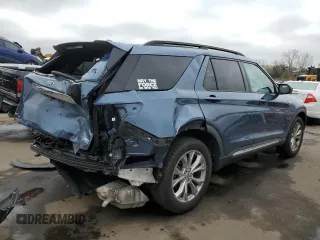 2020 Ford Explorer XLT with VIN 1FMSK8DH6LGA42861, listed as a Copart auction lot 53806025 with 61,283 mi miles and Salvage Title. Bid and sale history available at DreamBid. Image 3.