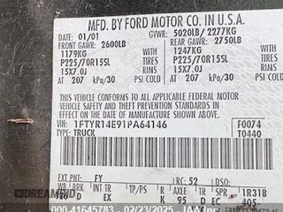 2001 Ford Ranger XLT Appearance with VIN 1FTYR14E91PA64146, listed as a IAAI auction lot 41645783 with 106,836 mi miles. Bid and sale history available at carsss.com. Image 8.