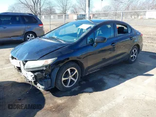 2015 Honda Civic Sedan SE with VIN 19XFB2F73FE238235, listed as a IAAI auction lot 41662447 with 144,077 mi miles. Bid and sale history available at carsss.com. Image 2.
