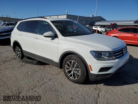 2021 Volkswagen Tiguan S with VIN 3VV1B7AX5MM022938, listed as a Copart auction lot 46370535 with 49,559 mi miles and Salvage Title. Bid and sale history available at DreamBid. Image 4.