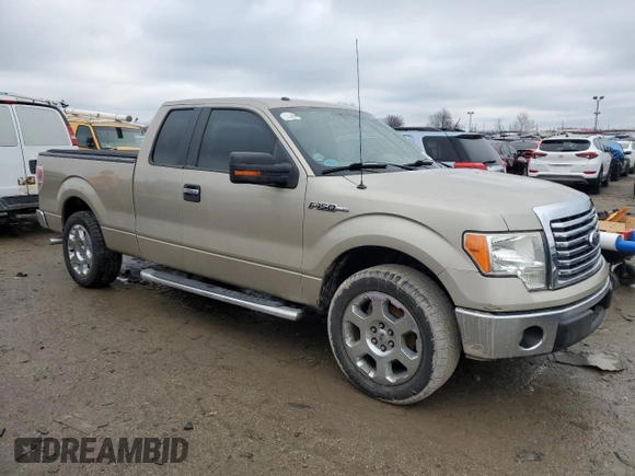 2010 Ford F-150 XL with VIN 1FTFX1CV3AFD17207, listed as a Copart auction lot 44138395 with 122,570 mi miles and Salvage Title. Bid and sale history available at carsss.com. Image 4.