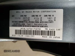 2013 Mazda 3 i Grand Touring with VIN JM1BL1W70D1758785, listed as a Copart auction lot 47968525 with 129,485 mi miles and Salvage Title. Bid and sale history available at carsss.com. Image 15.