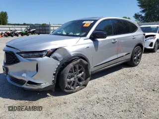 2022 Acura MDX w/A-Spec Package with VIN 5J8YE1H01NL029450, listed as a Copart auction lot 63711595 with 24,039 mi miles and Salvage title. Bid and sale history available at DreamBid. Image 1.