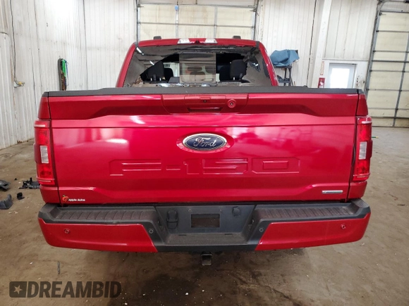 2022 Ford F-150 XL with VIN 1FTEW1EP1NKE80383, listed as a Copart auction lot 48172855 with 109,499 mi miles and Salvage Title. Bid and sale history available at DreamBid. Image 6.