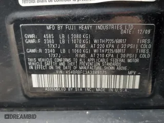 2010 Subaru Outback Prem All-Weather/HK Aud with VIN 4S4BRBFC3A3349175, listed as a Copart auction lot 84007474 with 123,926 mi miles and Salvage Title. Bid and sale history available at carsss.com. Image 13.