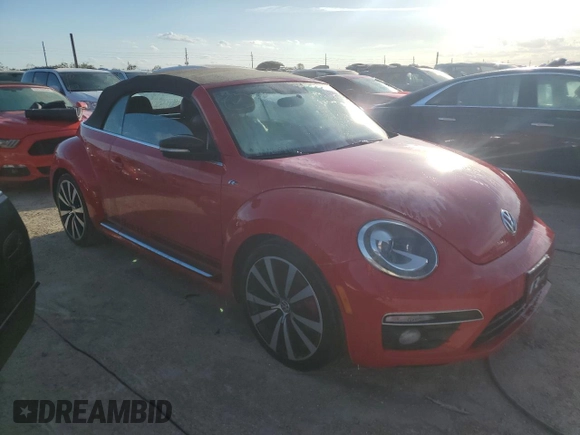 2015 Volkswagen Beetle with VIN 3VW7S7ATXFM807316, listed as a Copart auction lot 74566154 with Not Provided miles and Non Repairable. Bid and sale history available at DreamBid. Image 4.