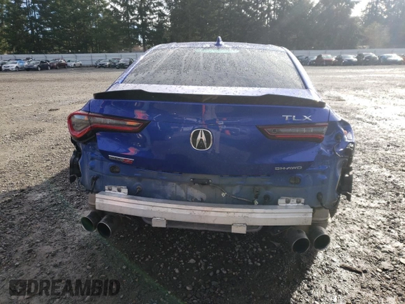 2023 Acura TLX Type S with VIN 19UUB7F06PA001753, listed as a Copart auction lot 48762215 with 30,879 mi miles and Salvage Title. Bid and sale history available at carsss.com. Image 6.