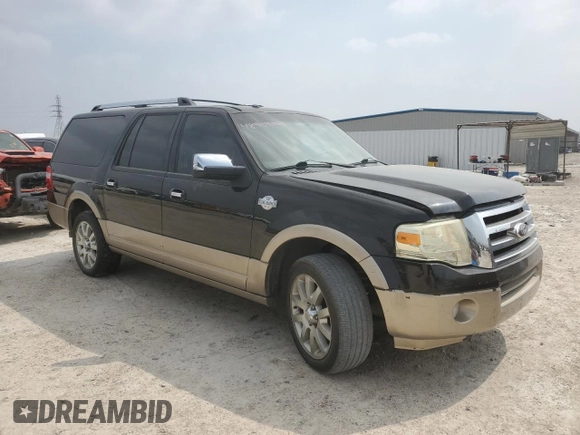 2014 Ford Expedition Max XLT with VIN 1FMJK1H53EEF07470, listed as a Copart auction lot 48903355 with 189,551 mi miles and Salvage title. Bid and sale history available at DreamBid. Image 4.