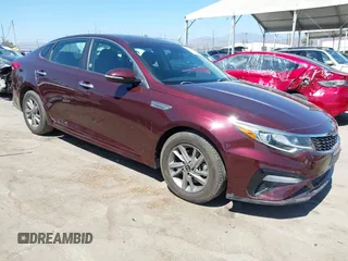 2019 Kia Optima LX with VIN 5XXGT4L38KG290203, listed as a IAAI auction lot 42701526 with 157,976 mi miles and . Bid and sale history available at DreamBid. Image 1.