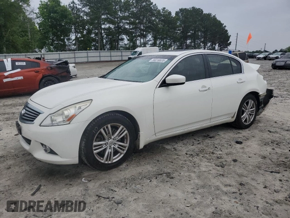 2012 Infiniti G25 Journey with VIN JN1DV6AP2CM812370, listed as a Copart auction lot 56016535 with 163,502 mi miles and Salvage title. Bid and sale history available at DreamBid. Image 1.