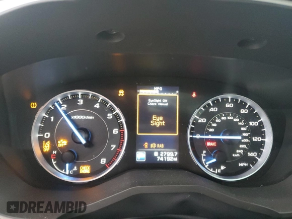 2021 Subaru Ascent Limited with VIN 4S4WMAPD1M3414420, listed as a Copart auction lot 59546195 with 74,192 mi miles and Salvage title. Bid and sale history available at DreamBid. Image 9.