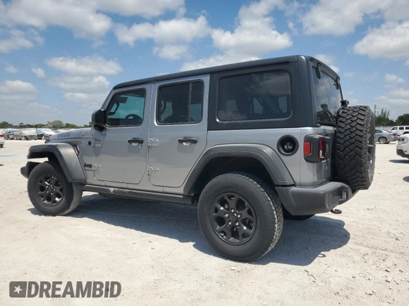 2020 Jeep Wrangler Unlimited Willys with VIN 1C4HJXDG7LW186671, listed as a Copart auction lot 54090865 with 67,882 mi miles and Salvage title. Bid and sale history available at DreamBid. Image 3.