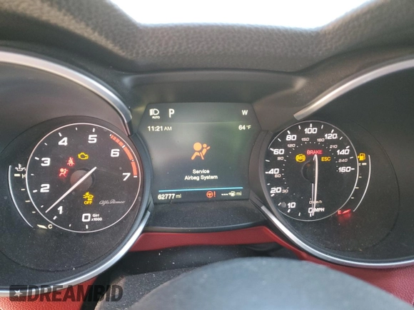 2018 Alfa Romeo Stelvio Ti Sport z VIN ZASFAKNN3J7B77939, wystawiony jako Copart lot #87767495 z przebiegiem 62 777 mil mil oraz Szkoda całkowita • Salvage title. Historia ofert i sprzedaży dostępna na DreamBid. Obrazek 9.