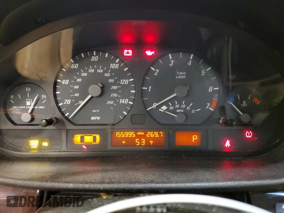 2005 BMW 3 Series 325Ci with VIN WBABW33465PL37310, listed as a Copart auction lot 49470975 with 155,995 mi miles and Salvage title. Bid and sale history available at DreamBid. Image 9.
