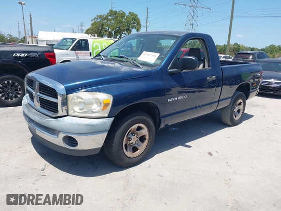 2007 Dodge 1500 ST with VIN 1D7HA16K57J625857, listed as a IAAI auction lot 42167518 with 103,880 mi miles. Bid and sale history available at carsss.com. Image 2.