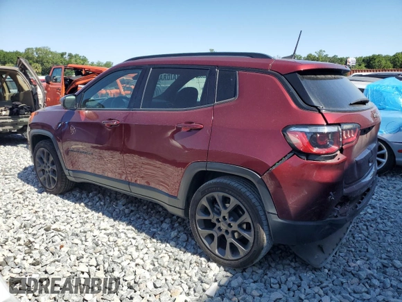 2021 Jeep Compass 80th Anniversary with VIN 3C4NJCEB6MT532733, listed as a Copart auction lot 53128285 with 45,624 mi miles and Salvage Title. Bid and sale history available at carsss.com. Image 2.