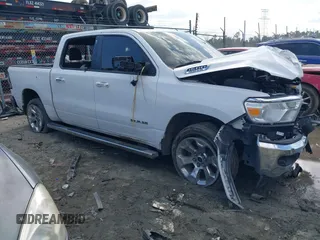 2019 Ram 1500 Big Horn z VIN 1C6SRFFT3KN560353, wystawiony jako IAAI lot #41794560 z przebiegiem 123 114 mil mil oraz . Historia ofert i sprzedaży dostępna na DreamBid. Obrazek 1.