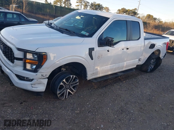 2023 Ford F-150 XL with VIN 1FTEX1EP5PKE55616, listed as a IAAI auction lot 41258148 with 23,303 mi miles and . Bid and sale history available at DreamBid. Image 2.