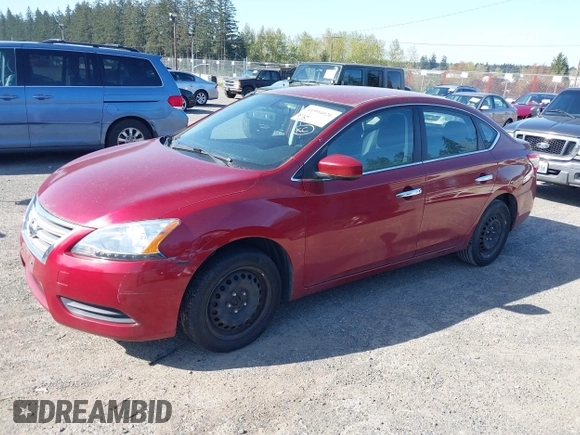 2015 Nissan Sentra SV with VIN 3N1AB7AP7FL656083, listed as a IAAI auction lot 41994026 with 114,913 mi miles and . Bid and sale history available at DreamBid. Image 2.