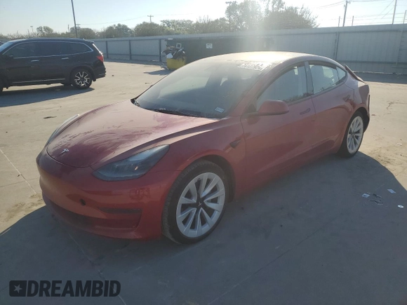 2023 Tesla Model 3 with VIN 5YJ3E1EA1PF468434, listed as a Copart auction lot 74127924 with Not provided miles and Salvage title. Bid and sale history available at DreamBid. Image 1.