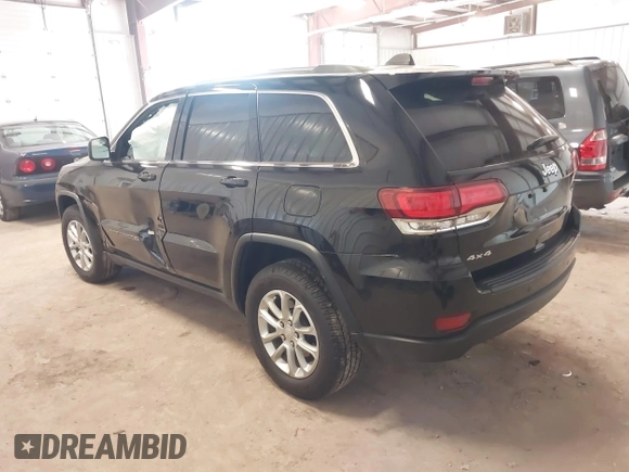 2021 Jeep Grand Cherokee Laredo X with VIN 1C4RJFAG0MC655489, listed as a IAAI auction lot 41886475 with 39,147 mi miles and . Bid and sale history available at DreamBid. Image 3.