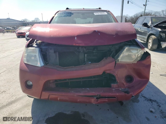 2012 Nissan Pathfinder LE with VIN 5N1AR1NN8CC612434, listed as a Copart auction lot 47616035 with 0 mi miles and Salvage Title. Bid and sale history available at carsss.com. Image 5.